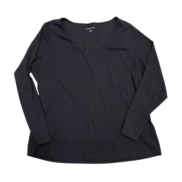 Amazon Essentials Women's Slim-Fit Layering Long Sleeve Knit Rib V-Neck Shirts b - Picture 7 of 9